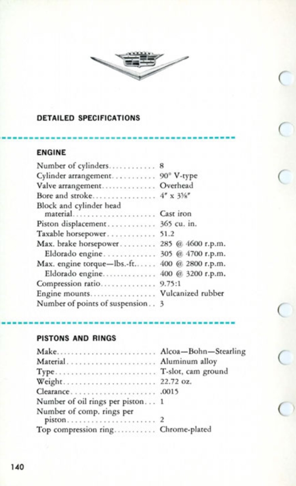 1956 Cadillac Salesmans Data Book Page 127